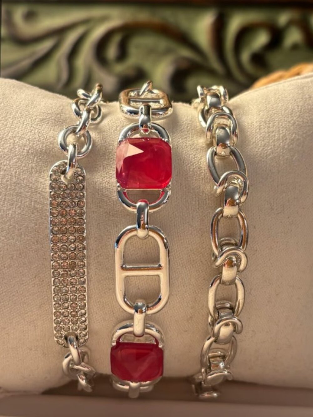Bomb Party Bracelet Set on Rhodium